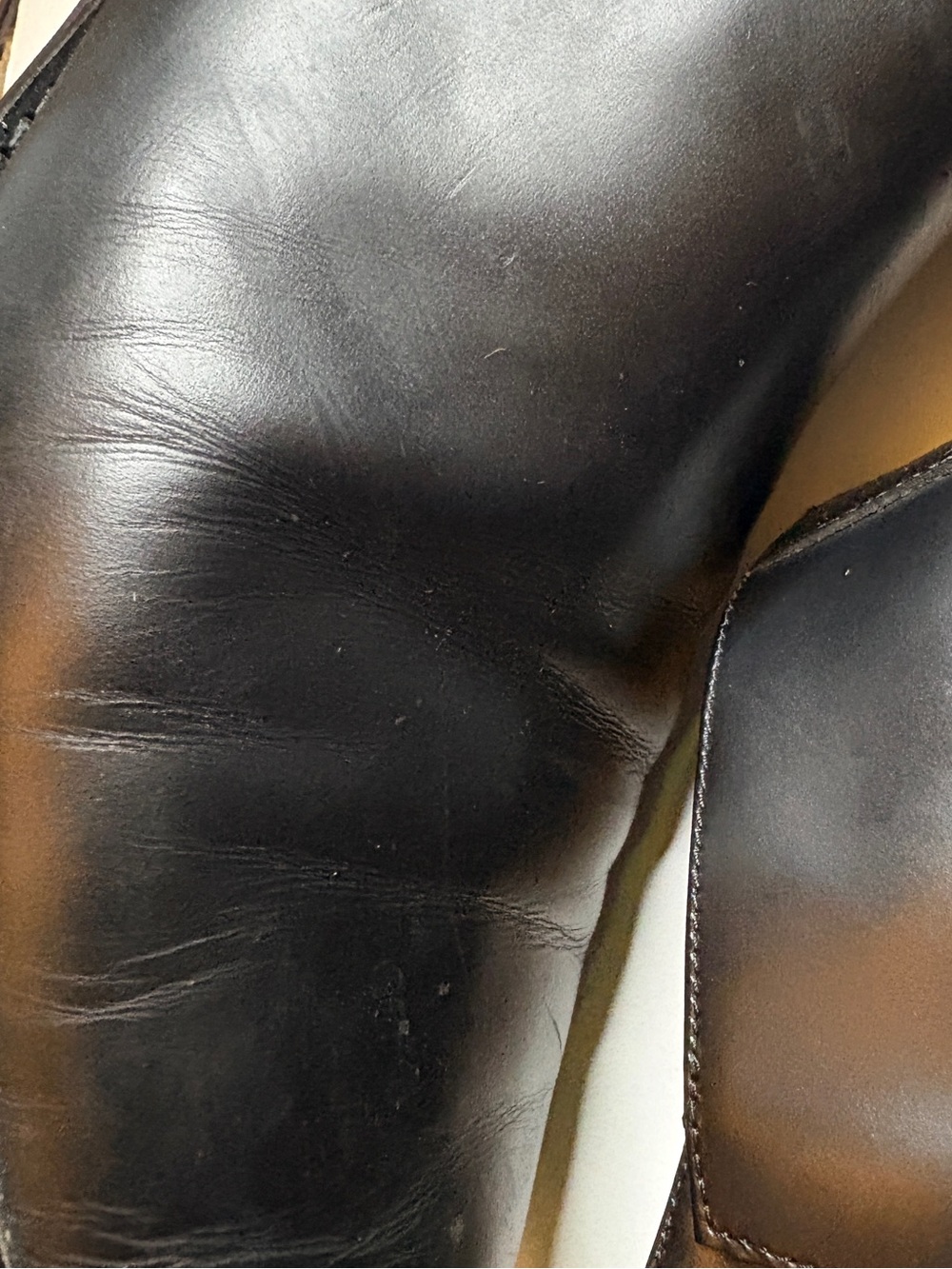 COLE HAAN Gratia black leather round toe riding crafted in Italy heeled boot - Picture 13 of 14